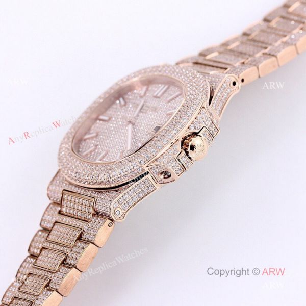 5719 Patek Philippe Nautilus Bust Down Rose Gold Replica Watch 40mm 5719 Patek Philippe Nautilus Bust Down Rose Gold Replica Watch 40mm
