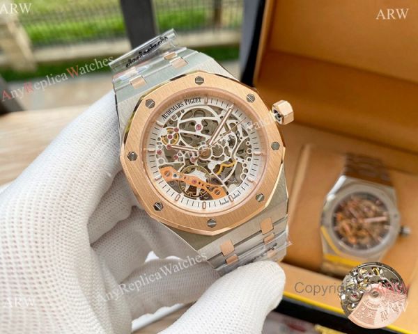 Replica Audemars Piguet Skeleton Royal Oak Watches Two Tone Rose Gold Replica Audemars Piguet Skeleton Royal Oak Watches Two Tone Rose Gold