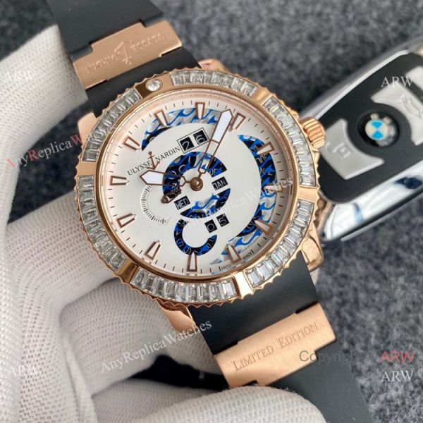 Best Replica Ulysse Nardin Automatic Watches Chocolate Dial Diamond Bezel Best Replica Ulysse Nardin Automatic Watches Chocolate Dial Diamond Bezel