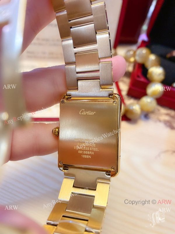 NEW! Replica Cartier Tank Solo Yellow Gold Couple Watches Quartz NEW! Replica Cartier Tank Solo Yellow Gold Couple Watches Quartz