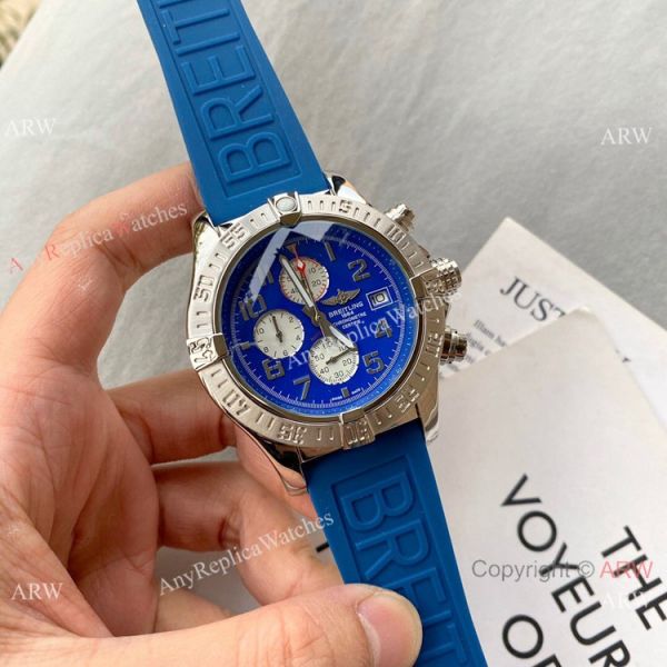 Copy Breitling Super Avenger II 45mm Watch Blue Rubber Strap Copy Breitling Super Avenger II 45mm Watch Blue Rubber Strap