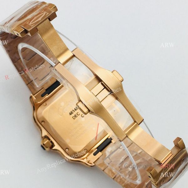 1:1 Copy BV Factory Replica Cartier Santos Rose Gold Watches With SmartLink QuickSwitch Band 1:1 Copy BV Factory Replica Cartier Santos Rose Gold Watches With SmartLink QuickSwitch Band