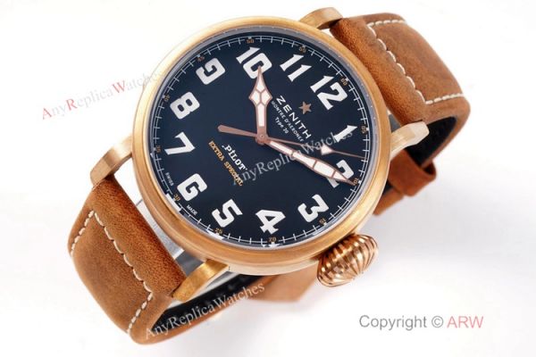 Swiss Replica Zenith Pilot Type 20 Extra Special Watch 45mm Bronze Case Black Dial Swiss Replica Zenith Pilot Type 20 Extra Special Watch 45mm Bronze Case Black Dial