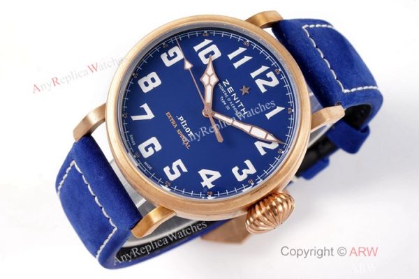 Swiss Replica Zenith Pilot Type 20 Extra Special Watch Bronze Case Blue Dial Swiss Replica Zenith Pilot Type 20 Extra Special Watch Bronze Case Blue Dial
