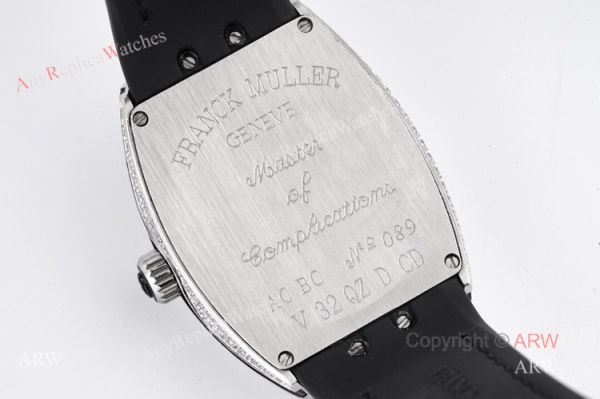 Best Replica Franck Muller Vanguard Diamond Watch For Women With Black Leather Strap Best Replica Franck Muller Vanguard Diamond Watch For Women With Black Leather Strap