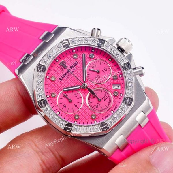 Audemars Piguet Royal Oak Offshore Watches Diamond Bezel Pink Dial Audemars Piguet Royal Oak Offshore Watches Diamond Bezel Pink Dial
