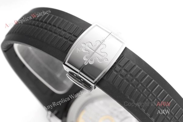 (ZF) Swiss 324 5167A Patek Philippe Aquanaut Grey Dial Black Rubber Band Automatic Watch Replica (ZF) Swiss 324 5167A Patek Philippe Aquanaut Grey Dial Black Rubber Band Automatic Watch Replica