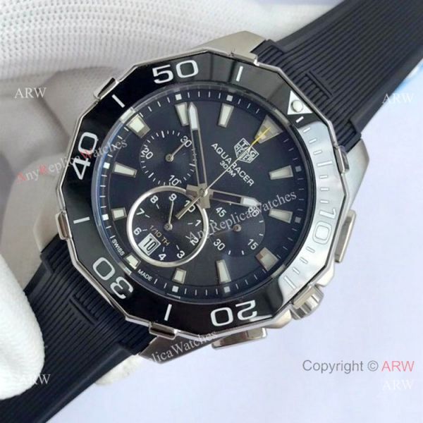 Tag Heuer Aquaracer Chronograph Watches Black Dial Rubber Strap Tag Heuer Aquaracer Chronograph Watches Black Dial Rubber Strap