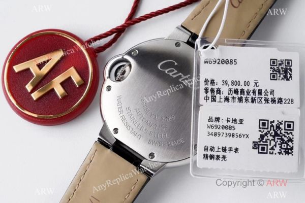 (AF) Ballon Bleu Cartier Replica Watch 33mm Black Leather Strap (AF) Ballon Bleu Cartier Replica Watch 33mm Black Leather Strap