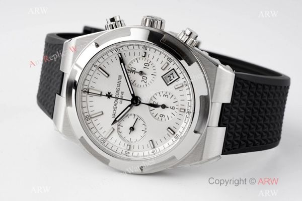 Swiss Replica Vacheron Constantin Overseas Chronograph 5500V White Dial Watch Swiss Replica Vacheron Constantin Overseas Chronograph 5500V White Dial Watch