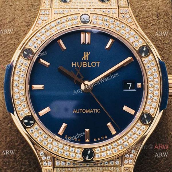 Luxury Swiss Replica Hublot Classic Fusion Ladies Watches Rose Gold Diamond Luxury Swiss Replica Hublot Classic Fusion Ladies Watches Rose Gold Diamond