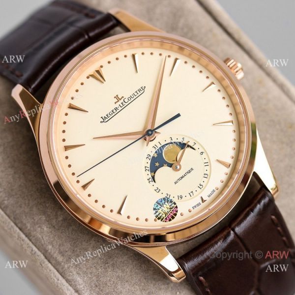 Grade 1A Jaeger-LeCoultre Master Ultra Thin Moonphase Watch Rose Gold Case Grade 1A Jaeger-LeCoultre Master Ultra Thin Moonphase Watch Rose Gold Case