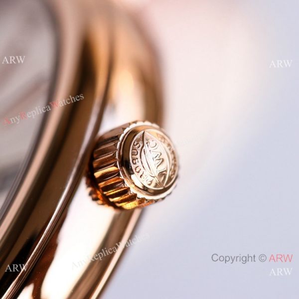 Swiss Replica IWC Portofino 37mm Lady Watch Silver Dial Rose Gold Swiss Replica IWC Portofino 37mm Lady Watch Silver Dial Rose Gold