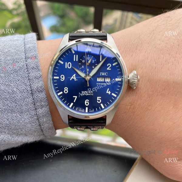 Copy IWC Pilot Mark XVIII Watches Rose Gold Blue Dial 44mm Copy IWC Pilot Mark XVIII Watches Rose Gold Blue Dial 44mm