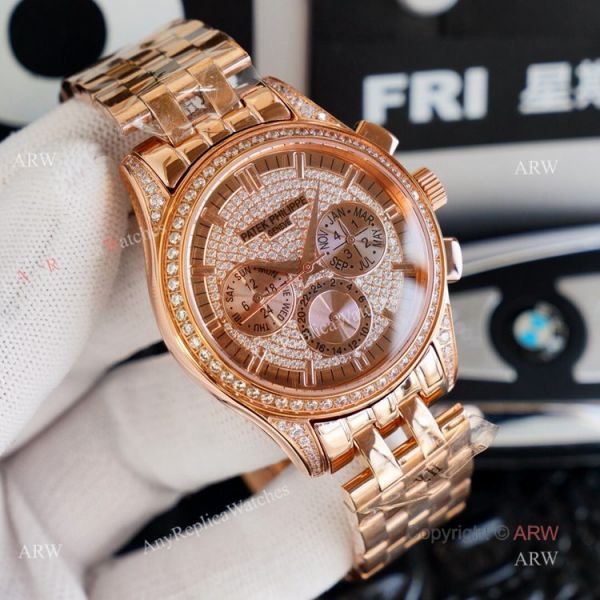 Top Replica Patek Philippe Iced Out Watch Swiss 9100 Movement 41mm Top Replica Patek Philippe Iced Out Watch Swiss 9100 Movement 41mm
