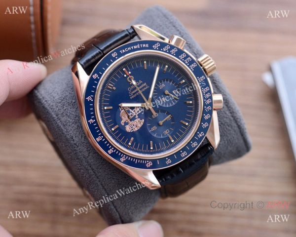 New! Copy Omega Speedmaster Apollo Chronograph Watch Black Leather Strap New! Copy Omega Speedmaster Apollo Chronograph Watch Black Leather Strap