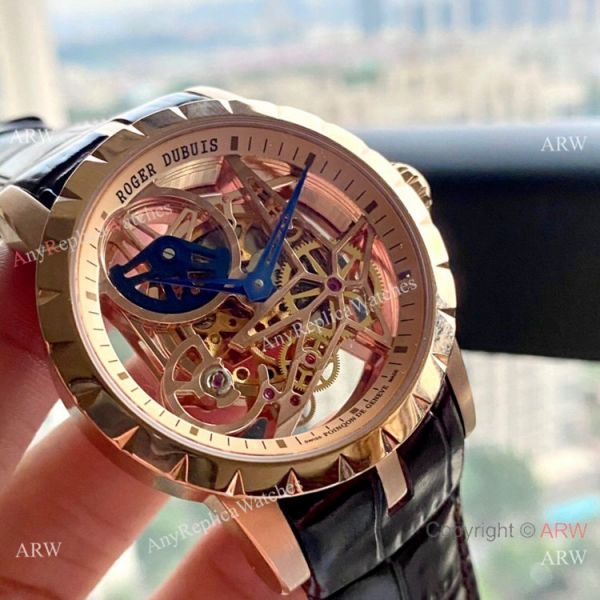 New Copy Roger Dubuis Excalibur 46mm Rose Gold Hollow Watch New Copy Roger Dubuis Excalibur 46mm Rose Gold Hollow Watch