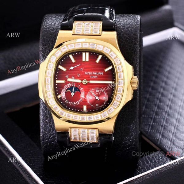 AAA Copy Patek Philippe Nautilus Yellow Gold Power Reserve Watches Diamond Bezel AAA Copy Patek Philippe Nautilus Yellow Gold Power Reserve Watches Diamond Bezel