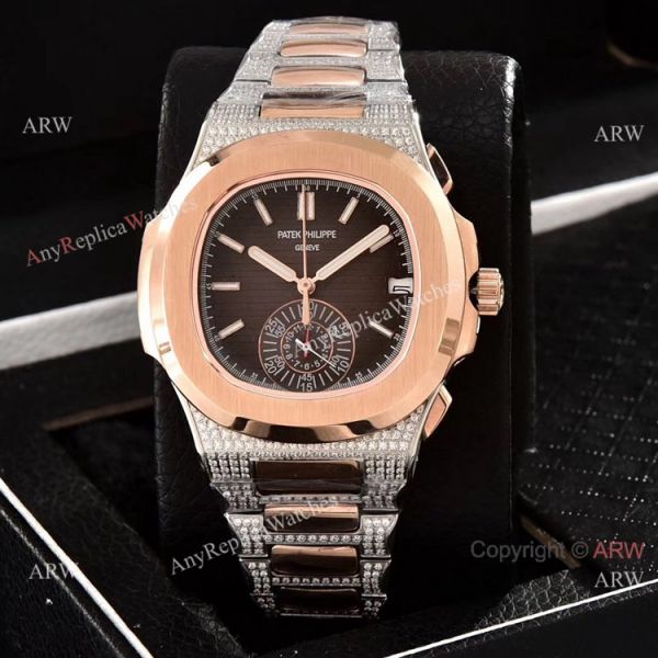 AAA Quality Patek Philippe Nautilus Chronograph Watches Diamond Band AAA Quality Patek Philippe Nautilus Chronograph Watches Diamond Band