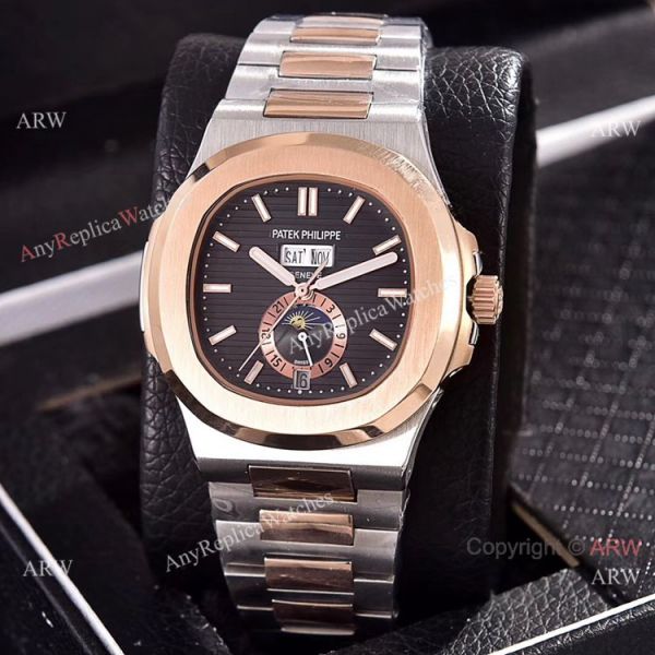 Copy Patek Philippe Annual Calendar Watches 39.5mm 2-Tone Rose Gold Copy Patek Philippe Annual Calendar Watches 39.5mm 2-Tone Rose Gold