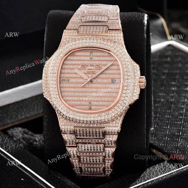 Iced Out Patek Philippe Nautilus Automatic Wrist AAA Quality Copy Watch Iced Out Patek Philippe Nautilus Automatic Wrist AAA Quality Copy Watch