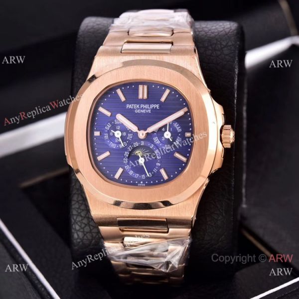 Knockoff Patek Philippe Nautilus Moon Phase Watches 40mm Rose Gold Knockoff Patek Philippe Nautilus Moon Phase Watches 40mm Rose Gold