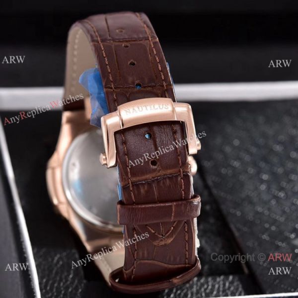 Japan Grade Patek Philippe Nautilus Diamonds Watches Rose Gold White Face Japan Grade Patek Philippe Nautilus Diamonds Watches Rose Gold White Face