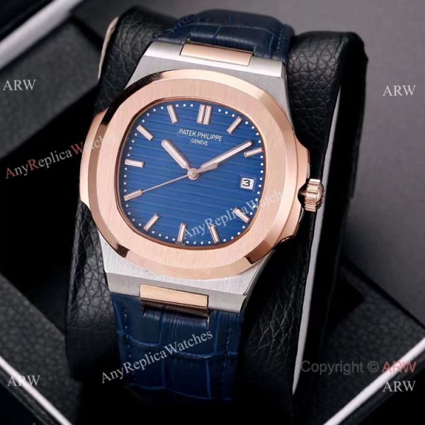 Best Knockoff Patek Philippe Nautilus Leather Watches 2-Tone Rose Gold Best Knockoff Patek Philippe Nautilus Leather Watches 2-Tone Rose Gold