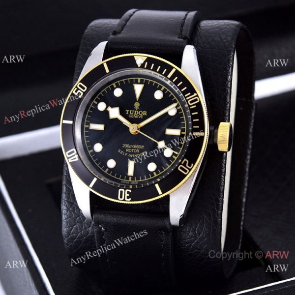 Clone Tudor Heritage Black Bay Watches Two Tone Leather Strap Clone Tudor Heritage Black Bay Watches Two Tone Leather Strap