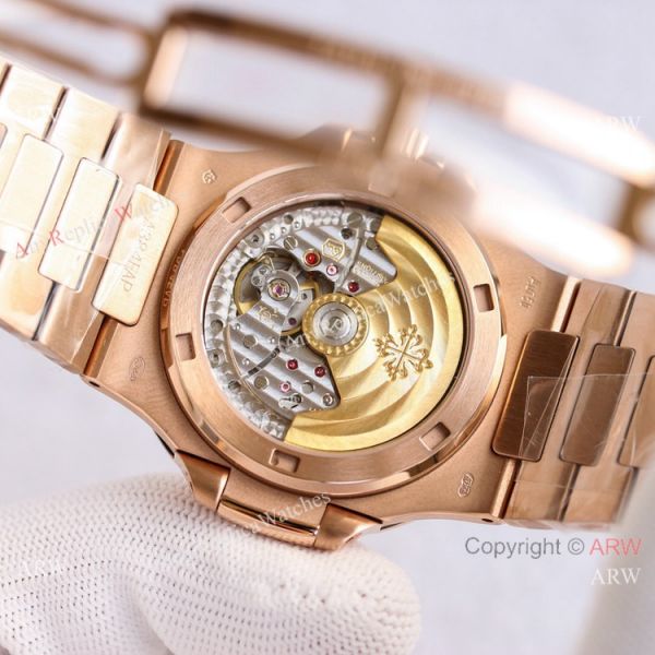 Swiss Copy Patek Philippe Nautilus PPF Factory Cal324 Watch Gray Gradient Dial Rose Gold Swiss Copy Patek Philippe Nautilus PPF Factory Cal324 Watch Gray Gradient Dial Rose Gold