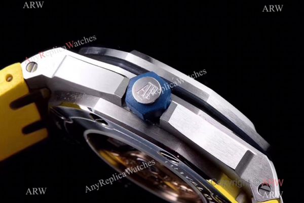 JF Factory V8 1:1 Best Audemars Piguet Divers Watch Yellow Dial 3120 Movement JF Factory V8 1:1 Best Audemars Piguet Divers Watch Yellow Dial 3120 Movement
