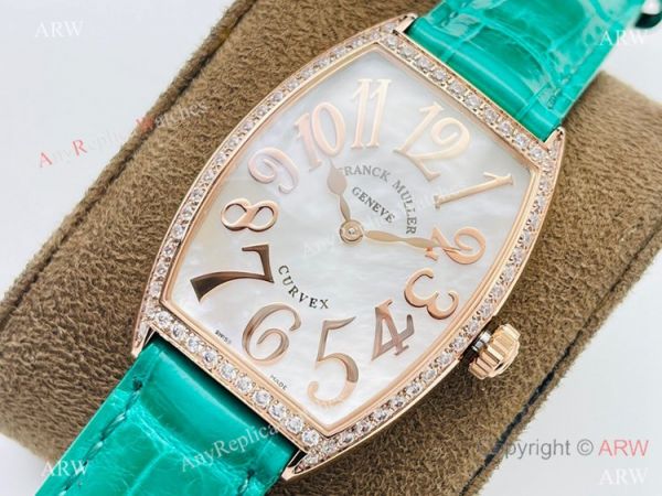 Swiss Grade 1 Franck Muller Cintree Curvex Lady Watches Diamond Bezel Swiss Grade 1 Franck Muller Cintree Curvex Lady Watches Diamond Bezel