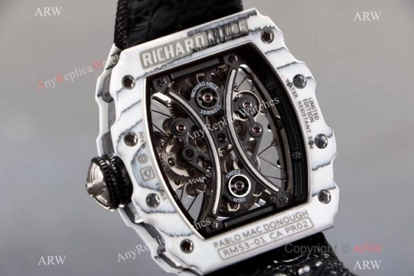 KV Factory Richard Mille Tourbillon Pablo Mac Donough RM53 01 Watch Canvas Strap TPT Carbon KV Factory Richard Mille Tourbillon Pablo Mac Donough RM53 01 Watch Canvas Strap TPT Carbon