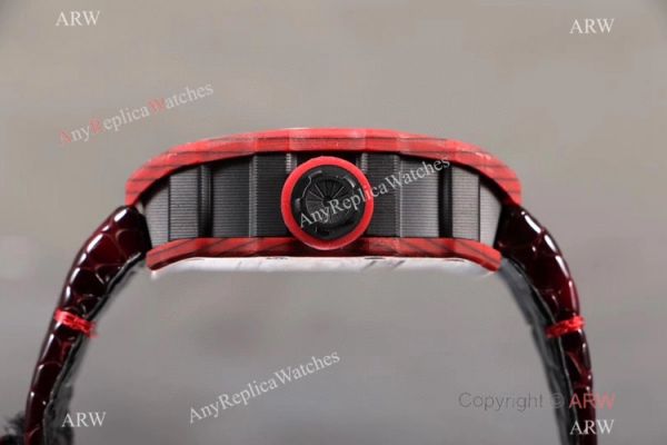 KV Factory 1:1 Richard Mille Tourbillon RM12-01 Red Quartz fiber Case Watch KV Factory 1:1 Richard Mille Tourbillon RM12-01 Red Quartz fiber Case Watch