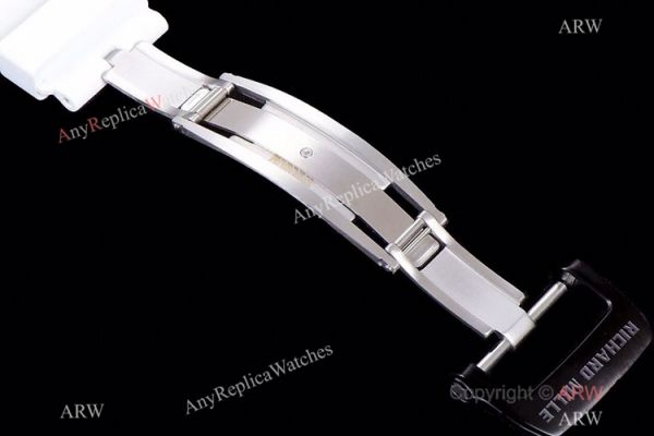 KV Factory Richard Mille RM 12-01 Tourbillon Limited Edition Watch NTPT Carbon White Rubber Strap KV Factory Richard Mille RM 12-01 Tourbillon Limited Edition Watch NTPT Carbon White Rubber Strap