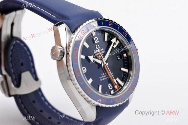 Swiss Copy Omega Seamaster Planet Ocean 600m Co-Axial GMT VSF 8605 Watch Blue Rubber Strap Swiss Copy Omega Seamaster Planet Ocean 600m Co-Axial GMT VSF 8605 Watch Blue Rubber Strap