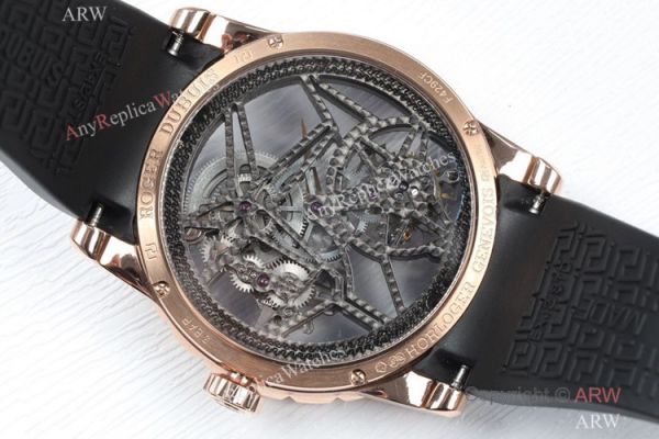 2021 New! BBR Factory 1:1 Copy Roger Dubuis Excalibur Skeleton Flying Tourbillon Watch Rose Gold Skeleton Dial 2021 New! BBR Factory 1:1 Copy Roger Dubuis Excalibur Skeleton Flying Tourbillon Watch Rose Gold Skeleton Dial