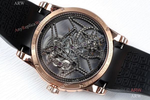 2021 New! BBR Factory Roger Dubuis Excalibur Skeleton Flying Tourbillon Watch Rose Gold Green Dial 2021 New! BBR Factory Roger Dubuis Excalibur Skeleton Flying Tourbillon Watch Rose Gold Green Dial