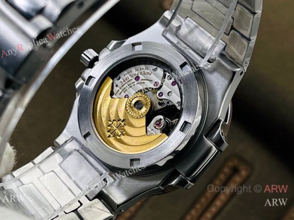 (PF Factory) Swiss Replica Patek Philippe Nautilus Moonphase Watch Black Dial Black Leather Strap (PF Factory) Swiss Replica Patek Philippe Nautilus Moonphase Watch Black Dial Black Leather Strap