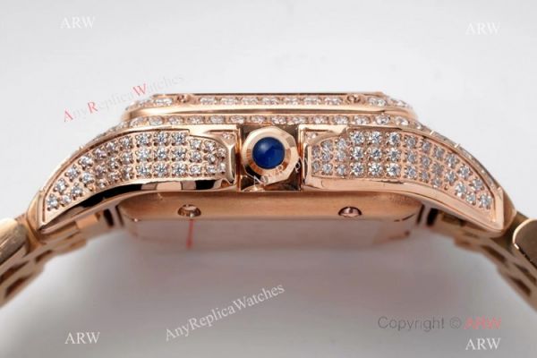 AC Factory Swiss Copy Panthere De Cartier Watch 27mm Rose Gold Full Diamonds AC Factory Swiss Copy Panthere De Cartier Watch 27mm Rose Gold Full Diamonds