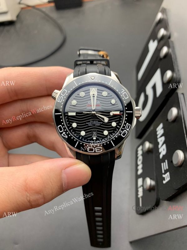 VS Factory Omega Seamaster Diver 300m VS 8800 Watch Black Rubber Strap Black Dial VS Factory Omega Seamaster Diver 300m VS 8800 Watch Black Rubber Strap Black Dial