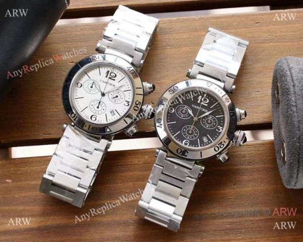Japan Grade Cartier Pasha De Swiss Quartz Watch Stainless Steel Japan Grade Cartier Pasha De Swiss Quartz Watch Stainless Steel