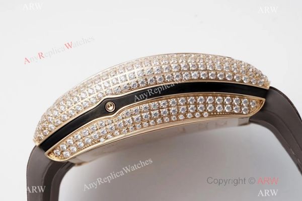 Swiss Grade One Copy Franck Muller Vanguard Yachting V45 Seagull 7750 Watch Diamond Case Brown Dial Swiss Grade One Copy Franck Muller Vanguard Yachting V45 Seagull 7750 Watch Diamond Case Brown Dial