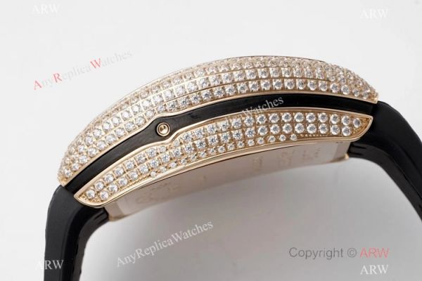 Swiss Grade One Copy Franck Muller Vanguard Yachting V45 Seagull 7750 Watch Rose Gold Diamond Case Swiss Grade One Copy Franck Muller Vanguard Yachting V45 Seagull 7750 Watch Rose Gold Diamond Case