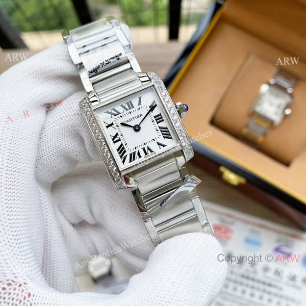 Best Copy Yellow Gold Cartier Ladies Tank Francaise Small Swiss Quartz Watch Best Copy Yellow Gold Cartier Ladies Tank Francaise Small Swiss Quartz Watch