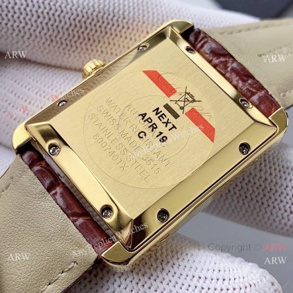 High Quality Replica Rose Gold Cartier Tank Automatic Watch With Diamond Bezel High Quality Replica Rose Gold Cartier Tank Automatic Watch With Diamond Bezel