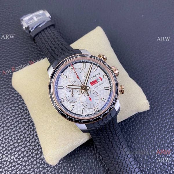 Swiss Grade one Copy Chopard Mille Miglia GTS Azzurro Watch Rose Gold Crown White Dial Swiss Grade one Copy Chopard Mille Miglia GTS Azzurro Watch Rose Gold Crown White Dial