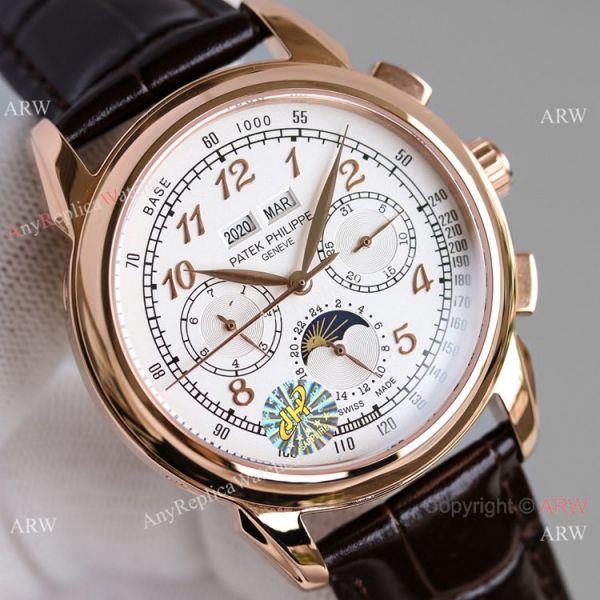 JH Swiss Copy Patek Philippe Perpetual Calendar Chronograph Rose Gold Watch JH Swiss Copy Patek Philippe Perpetual Calendar Chronograph Rose Gold Watch