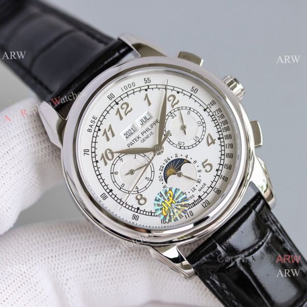 JH Swiss Copy Patek Philippe Perpetual Calendar Chronograph Watch SS Black Dial JH Swiss Copy Patek Philippe Perpetual Calendar Chronograph Watch SS Black Dial
