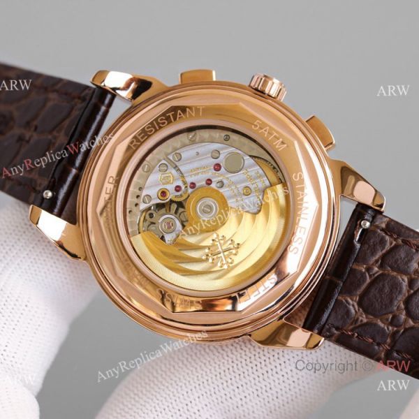 JH Swiss Replica Patek Philippe Perpetual Calendar Chronograph 5270z Watch Rose Gold Diamond Bezel JH Swiss Replica Patek Philippe Perpetual Calendar Chronograph 5270z Watch Rose Gold Diamond Bezel